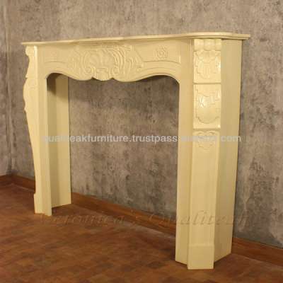 Decorative Fireplace Surround Carved Solid Mahogany Wooden